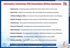 Information Technology PhD Dissertation writing Assistance 1 Information Technology PhD Dissertation writing Assistance