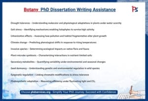 Botany PhD Dissertation Writing Assistance 1 Botany PhD Dissertation Writing Assistance