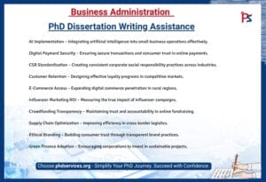 Business Administration Dissertation Writing Assistance 1 Business Administration PhD Dissertation Writing Assistance